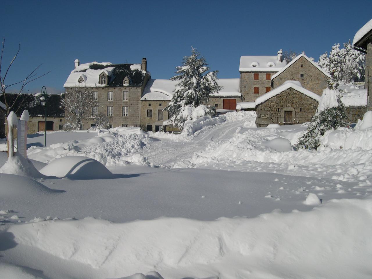 La place de Lajo en hiver
