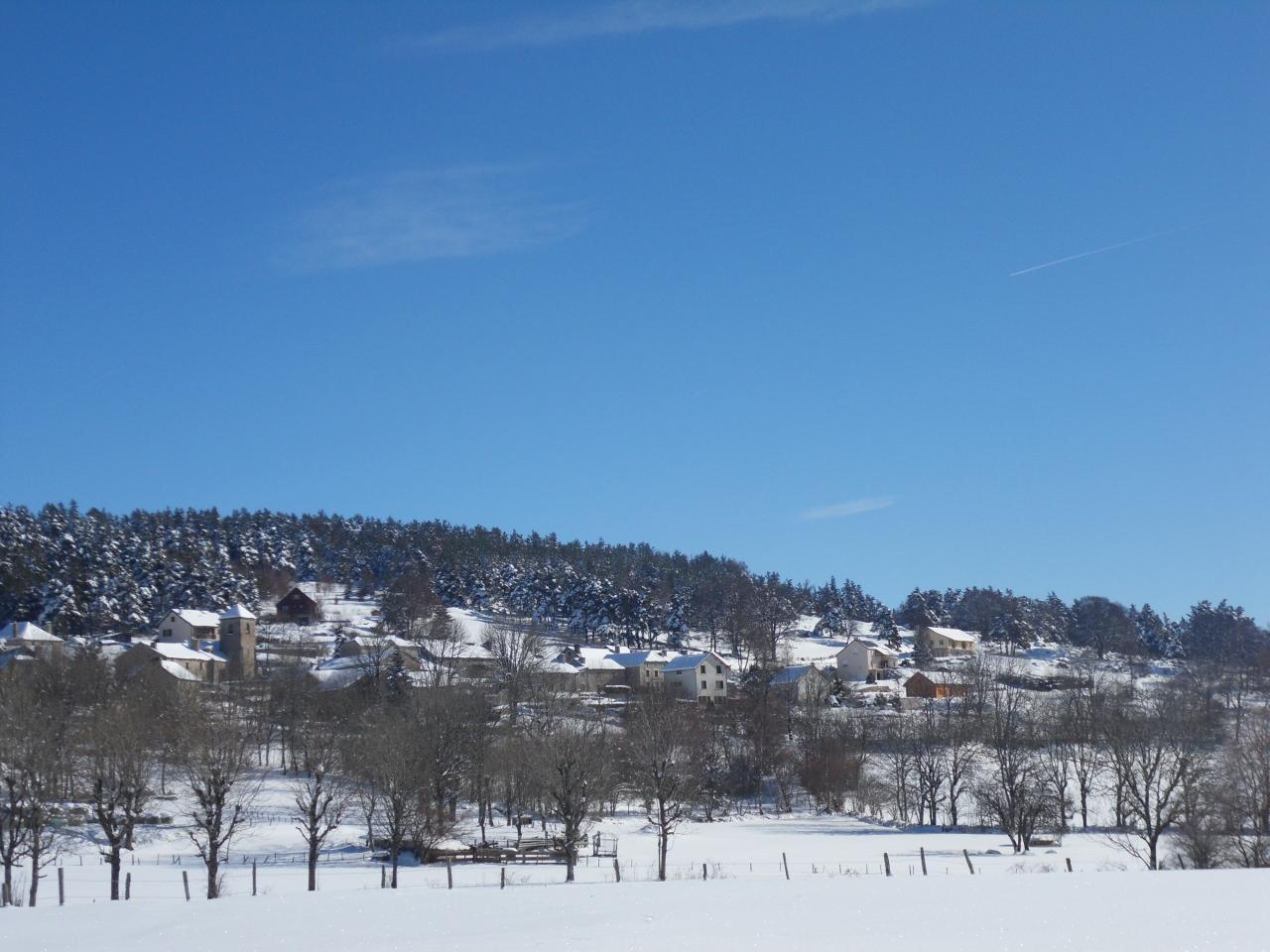 Le village de Lajo en hiver
